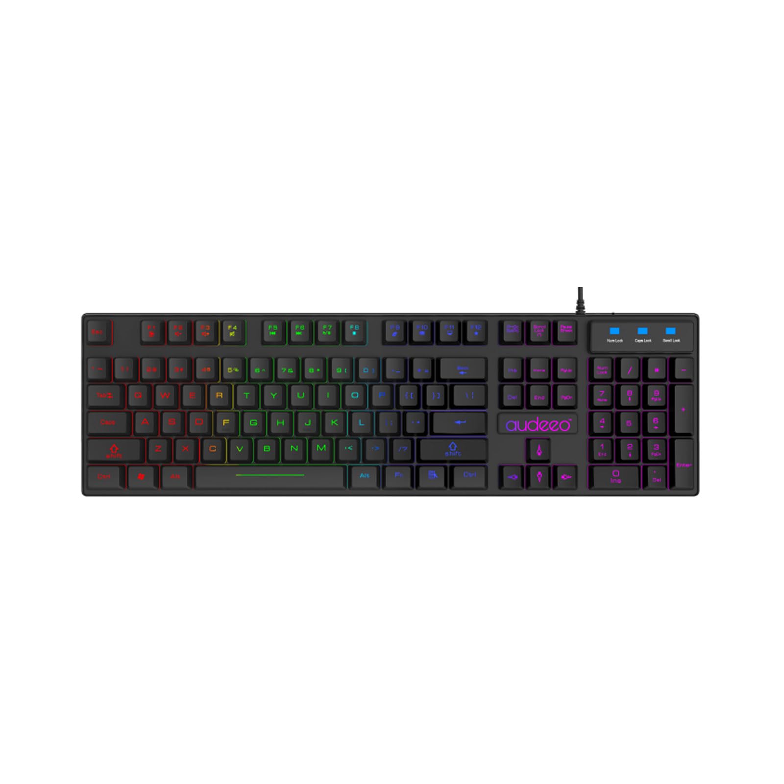 HAC24 Gaming-Tastatur Beleuchtet Deutsches Layout Gaming-Tastatur