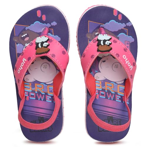 Image of YOHO Slippers for Toddlers | Comfortable and Lightweight Kids FlipFlop|WB Cartoon & Comic Characters: Batman, Superman, PPG, Tom & Jerry, Scooby Do and We Bare Bears Footwear for Girls & Boys
