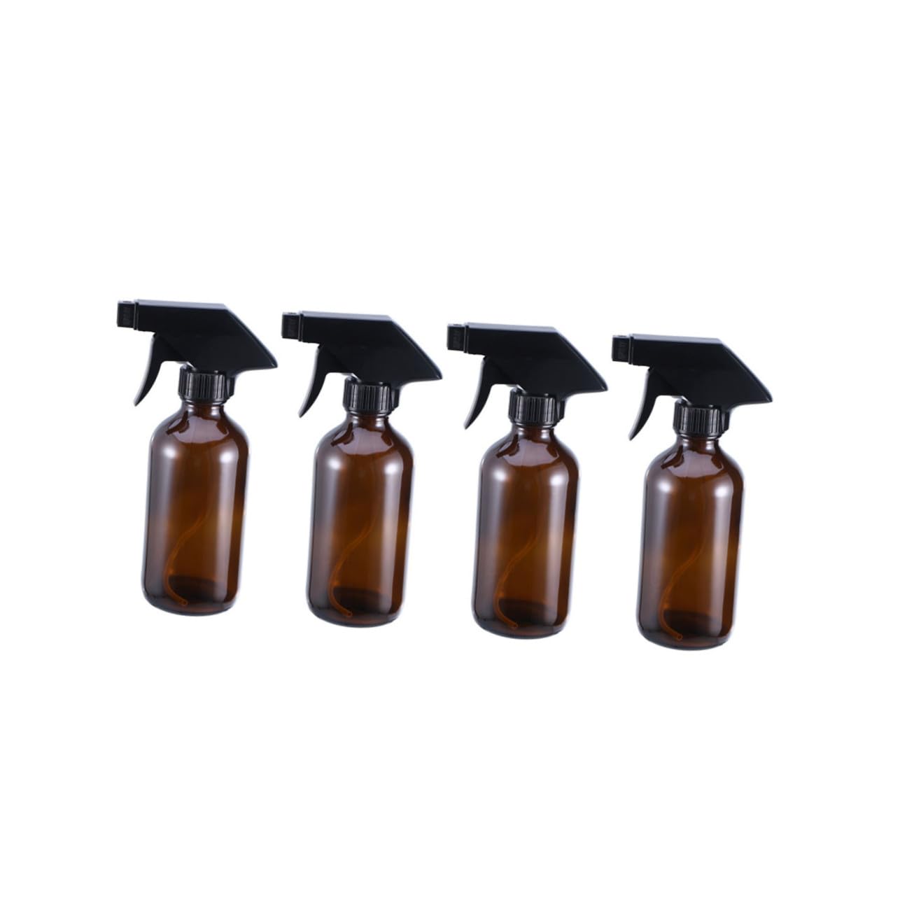 Healvian Braune Sprühflaschen Einfach zu Bedienen 250 Ml aus Glas 4 Stück Nachfüllbare Glasbehälter mit Pp Material für Aromatherapie und Reinigungsmittel