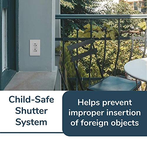 Legrand - Pass & Seymour Radiant Self-Test Gfci Outlet, Gray Gfci Outlet, Gfci Outlet 20 Amp, Tamper-Resistant Gfci Outlet, 2097Trgryccd4, 1 Count #TOP4