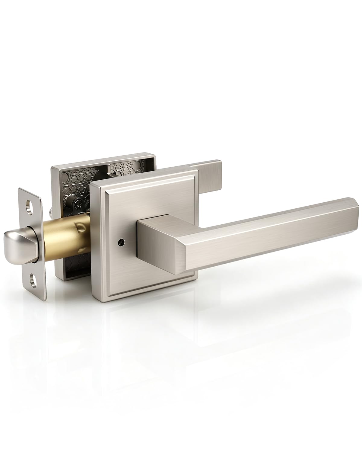 KNOBWELL Matte Black Door Knob with Lock - Keyless Entry -10