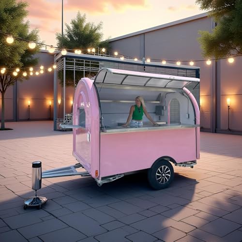 BELYOO Hot Dog Food Truck Ice Cream Cart for Sale Concession Food Truck Trailer Mobile Food Trucks for Sale Hot Dog Cart with Wheels Commercial Catering Vendor