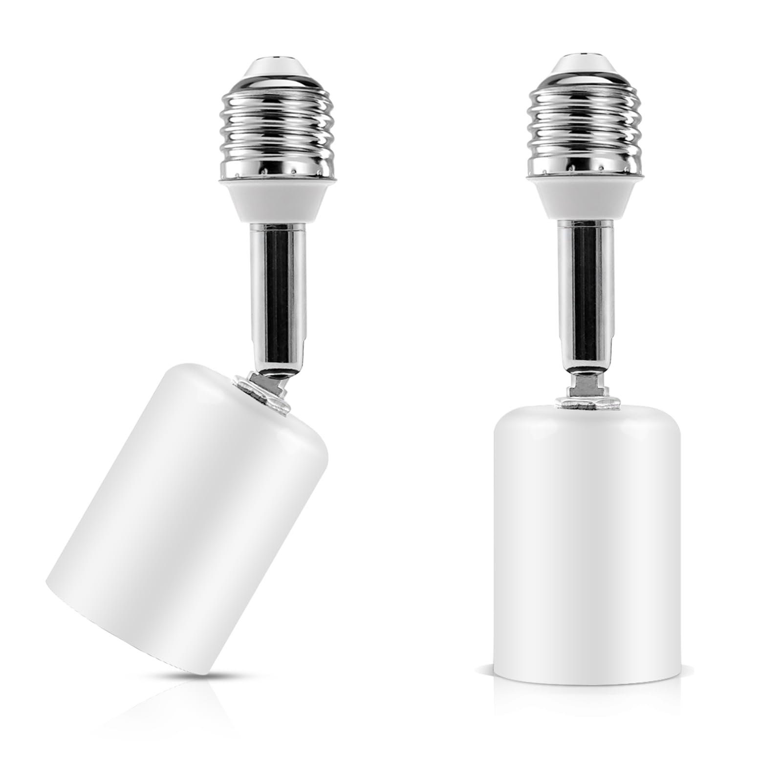 Ceramic Light Bulb Socket Extender, Heat-Resistant E26/E27 Light Socket Adapter with 4.5 Inch Extension for Camera Lamp