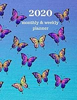 2020 Monthly and Weekly Planner : 8. 5 X 11 Paperback Planner. 12 Monthly Pages and 52 Weekly Pages. Butterflies on Blue 1710311665 Book Cover