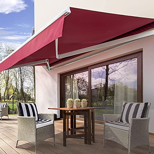 Diensweek patio awning retractable 12'x10', fully assembled motor…