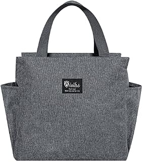 Insulated Lunch Bag for Women & Men,Thermal Lunch Tote Bags, Cooler Bag Water-Resistant Thermal Leak-Proof Lunch Organizer for School,Camping,TravelGrey)