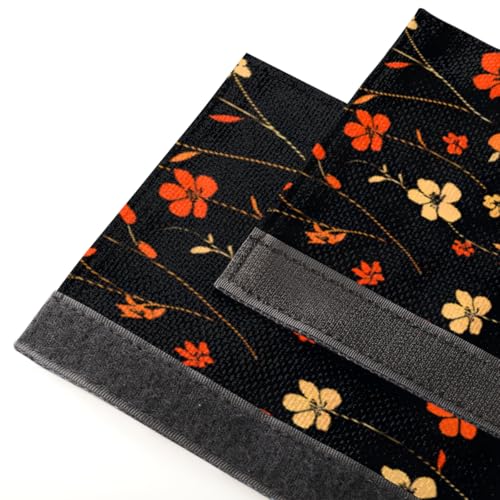 Image of Pardick Spring Flower Refrigerator Door Handle Covers Set of 2, Florals Fridge Handle Cover Washable Fridge Dishwasher Door Spring Decor Protector Handle Cover, Keep Your Kitchen Appliance Clean