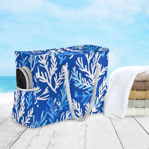 Image of senya Large Beach Bags Totes Swim Canvas Tote Shoulder Bag Water Resistant Bags for Gym Travel Daily