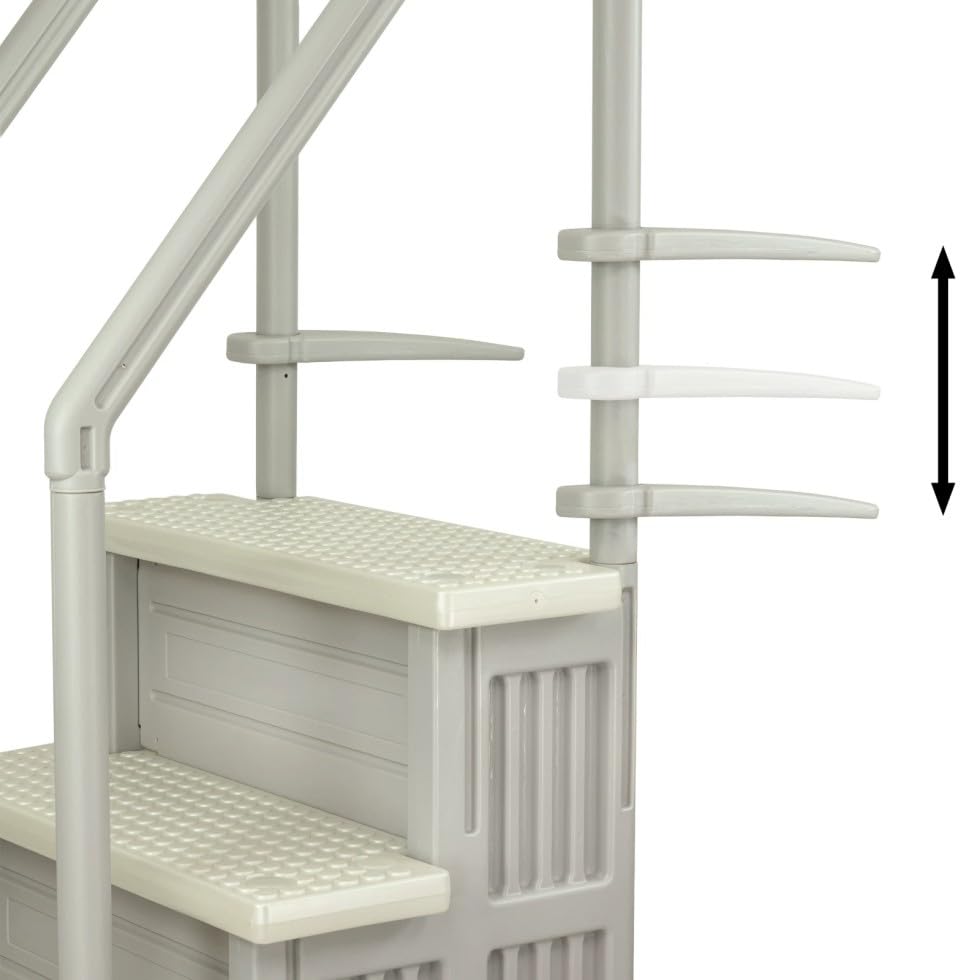 Escalera para piscina con peldaños antideslizantes Gris Perla miniatura 6