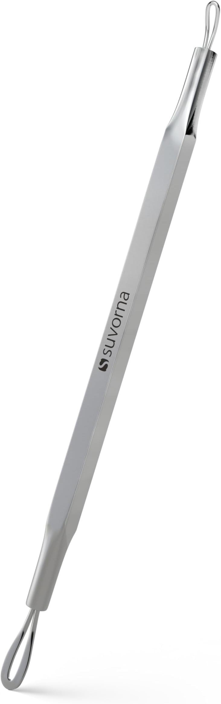 Suvorna Skinpal s25 - Whitehead & Blackhead Remover, Cleaner & Comedone Extractor 2 in 1. Made of Dermatologist Grade Surgical Steel. Approved by Best aestheticians, Comes with Product Guide & Pouch.