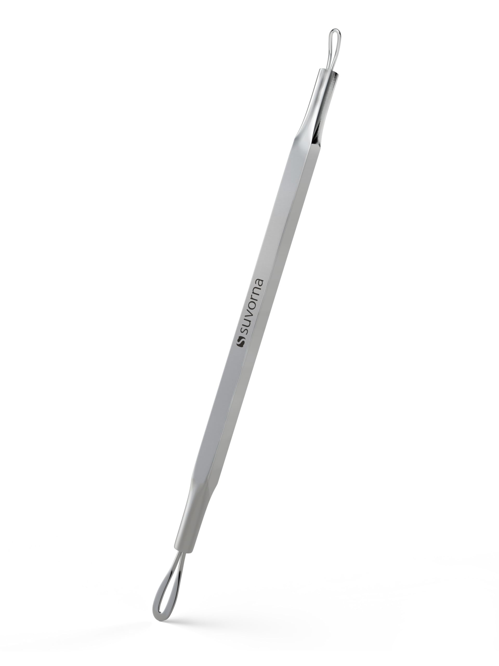 Skinpal s25 - Whitehead & Blackhead Remover, Cleaner & Comedone Extractor 2 in 1. Made of Dermatologist Grade Surgical Steel. Approved by Best aestheticians, Comes with Product Guide & Pouch.