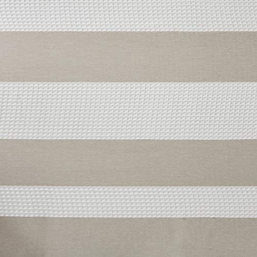 Madison Park Spa Waffle Shower Curtain Pieced Solid Microfiber Fabric