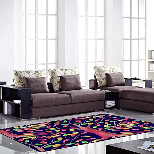 Grand tapis de sol antidérapant de salon lavable intérieur doux