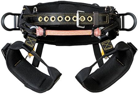 Weaver Arborist Cougar Tree Saddle Harness, Memory Foam Arborist Saddle with Back and Leg Support Straps, Professional Tree Climbing Gear, Medium