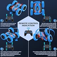 Remote Control Car, 2.4GHz RC Car, Double-Sided 360 ° Flipping Rotating RC Stunt Car with Colorful LED Lights, 4WD RC Toy Car for Boys Age 8-12 and Boys Girls Birthday Present - Image 5