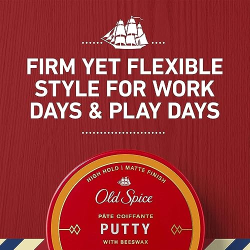 Old Spice Hair Styling Putty for Men, High Hold Matte Finish, 2.22 Oz Each, Twin Pack, NEW Formula - image 5