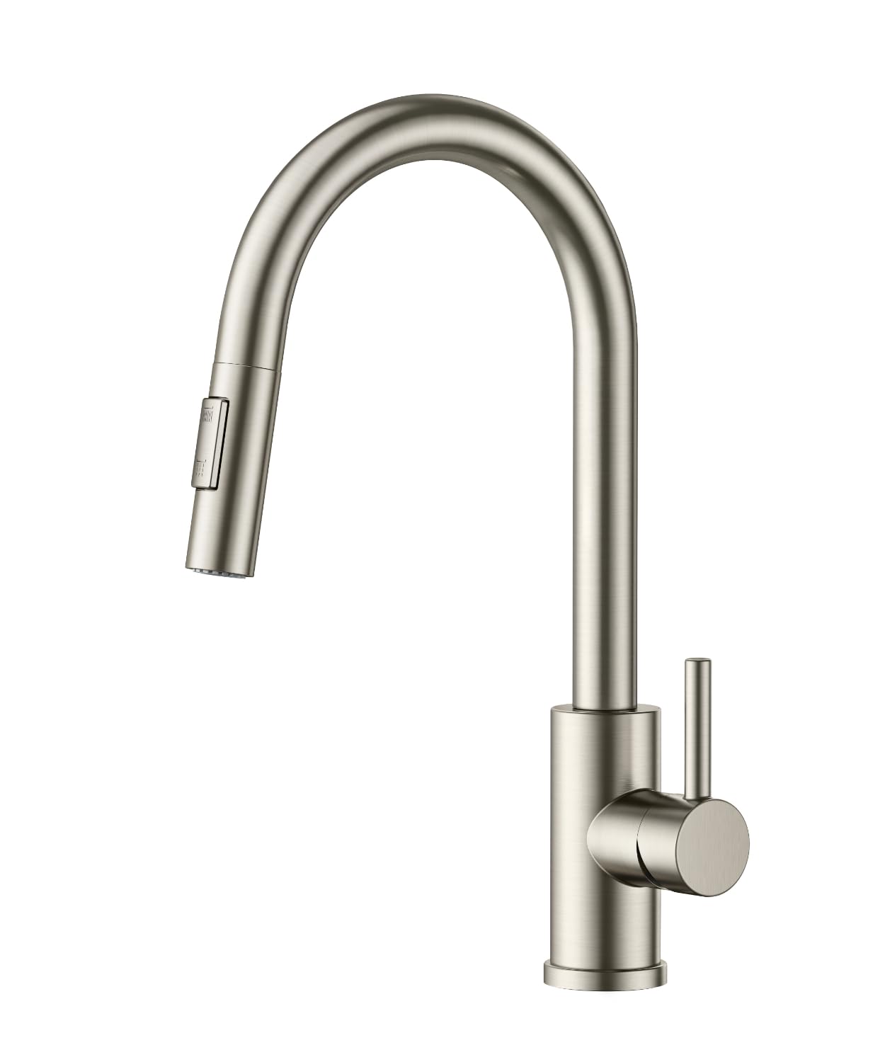 FORIOUS Wasserhahn Küche, Hoher Bogen Küchenarmatur mit Herausziehbarer Brause Ausziehbar Armatur, Mischbatterie Spültischarmatur Küche Küchenarmaturen, 360° Schwenkbar, Edelstahl