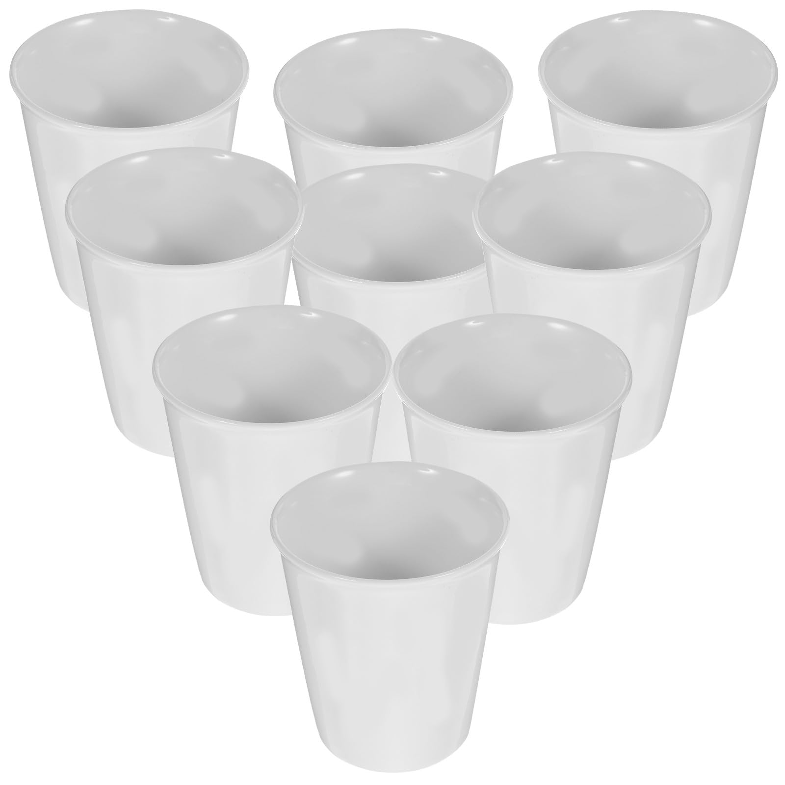 VALICLUD 10 Stück Keramik Teebecher 180ml in Papierbecher Form Weiß Leicht zu Reinigen für Büro und Zuhause Kleine Wasserbecher mit Modischem Design