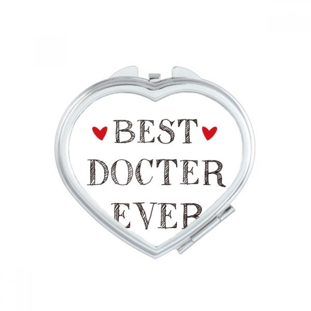 Miroir de poche mignon coloré avec motif cœur et message de respect