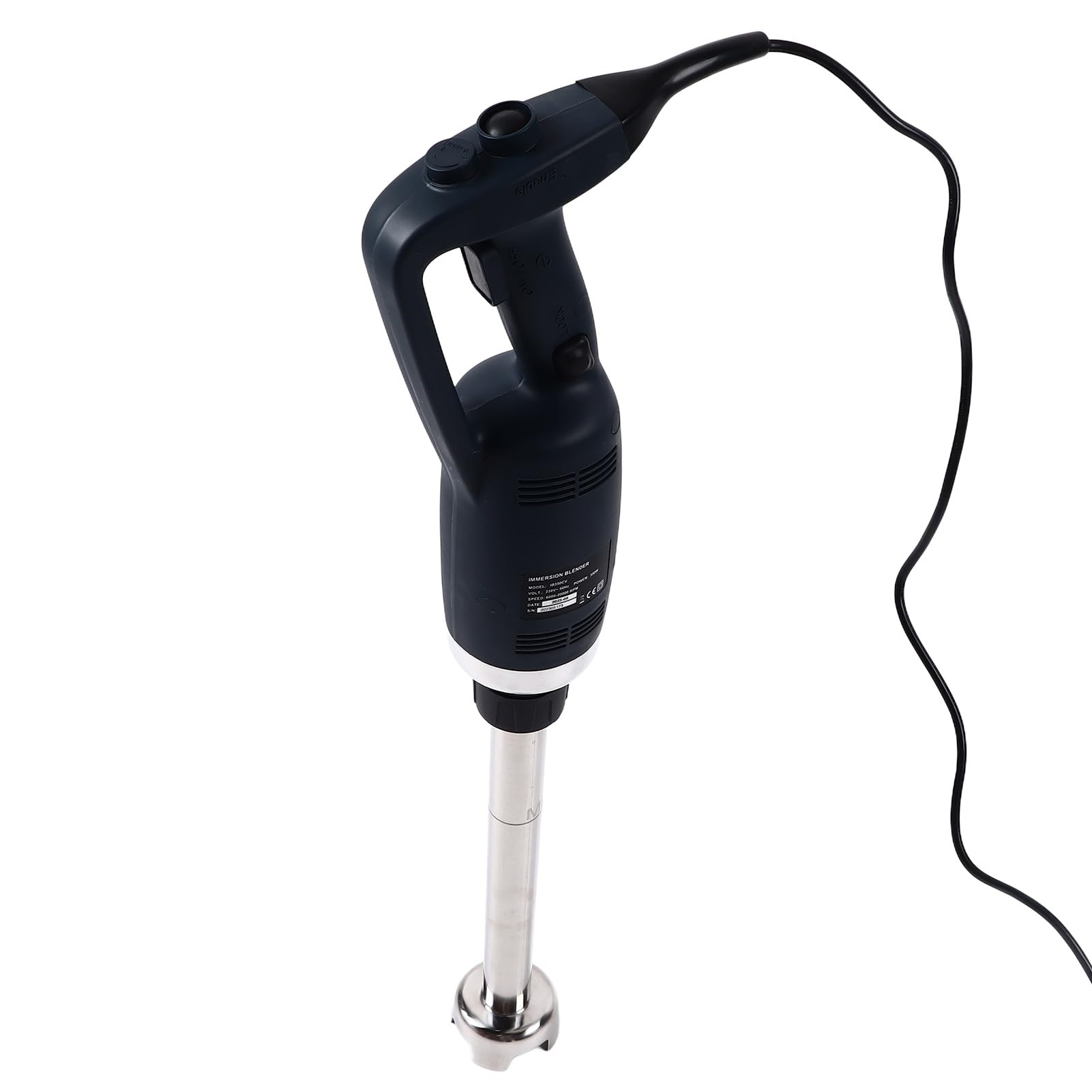 Fdit Komercyjny Blender Ręczny 350W 4000-16000 Obr./min 30L 304 Stal Nierdzewna z blokadą Bezpieczeństwa i Zabezpieczeniem Przed Zachlapaniem, do Mieszania Koktajli Mlecznych i Zup