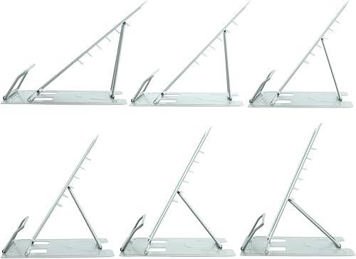 Miniatura 5 de Honagu Soporte de metal para libros de escritorio, soporte para libros para leer manos libres, soporte ajustable para documentos de libros de