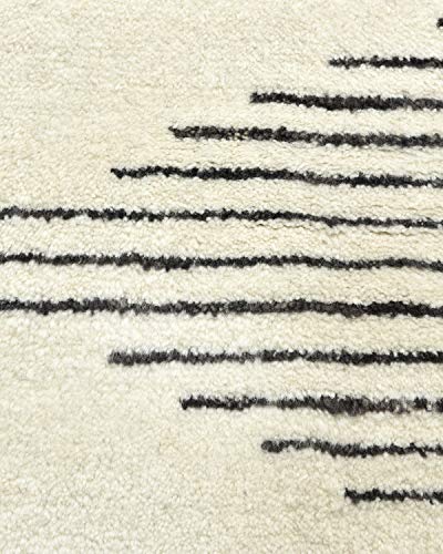 Solo Rugs Bernie Hand-Knotted Handmade Indoor Area Rug, 8' X 10', Ivory #TOP2