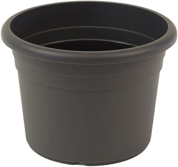 Indoor and Outdoor Plant Pots "Fiona" Series - Plastic Plant Pots in Black for Herbs or Shrubs - Round Garden Pots in Mixed Sizes