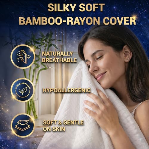 Image of Royal Therapy Queen Memory Foam Pillow, Adjustable Shredded Odor-Free Pillow for Neck & Shoulder Pain Relief, Support for Back, Stomach, Side Sleepers, AirFlowPRO