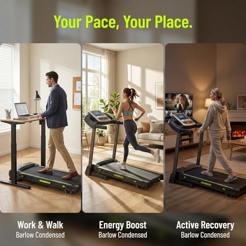 Image of Walking Pad, 3.5HP Foldable Treadmill with Handrails & Fixed 4% Incline, 6 Shock Absorbers for Joint Protection, 330 lbs Capacity