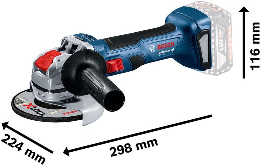 Bosch Professional 18V System angular grinder BITURBO GWX 18V-7 with X-LOCK (Ø disc: 125 mm, power 700 W)