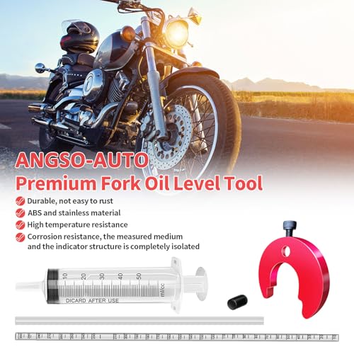 Image of Adjustable Fork Oil Level Measurement Gauge Tool for Motorcycle,Mountain Bike - Stable Shape C Adjuster, Accurate 300 mm Markings, Tuning Syringe with 60 ml Capacity