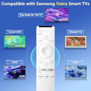 Voice Remote for Samsung-Smart-TV-Remote-Control-Replacement, Universal for Samsung Frame Crystal QLED OLED UHD 4K 8K Voice Smart TV