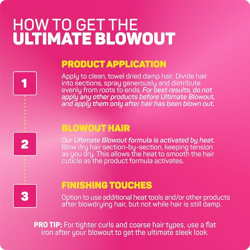 Image of Marc Anthony Anti-Frizz Shield Ultimate Blowout Spray, Grow Long - Smooth, Shiny Hair in High Humidity - Heat Protectant - 6.7 oz | Grow Long, Pack of 2