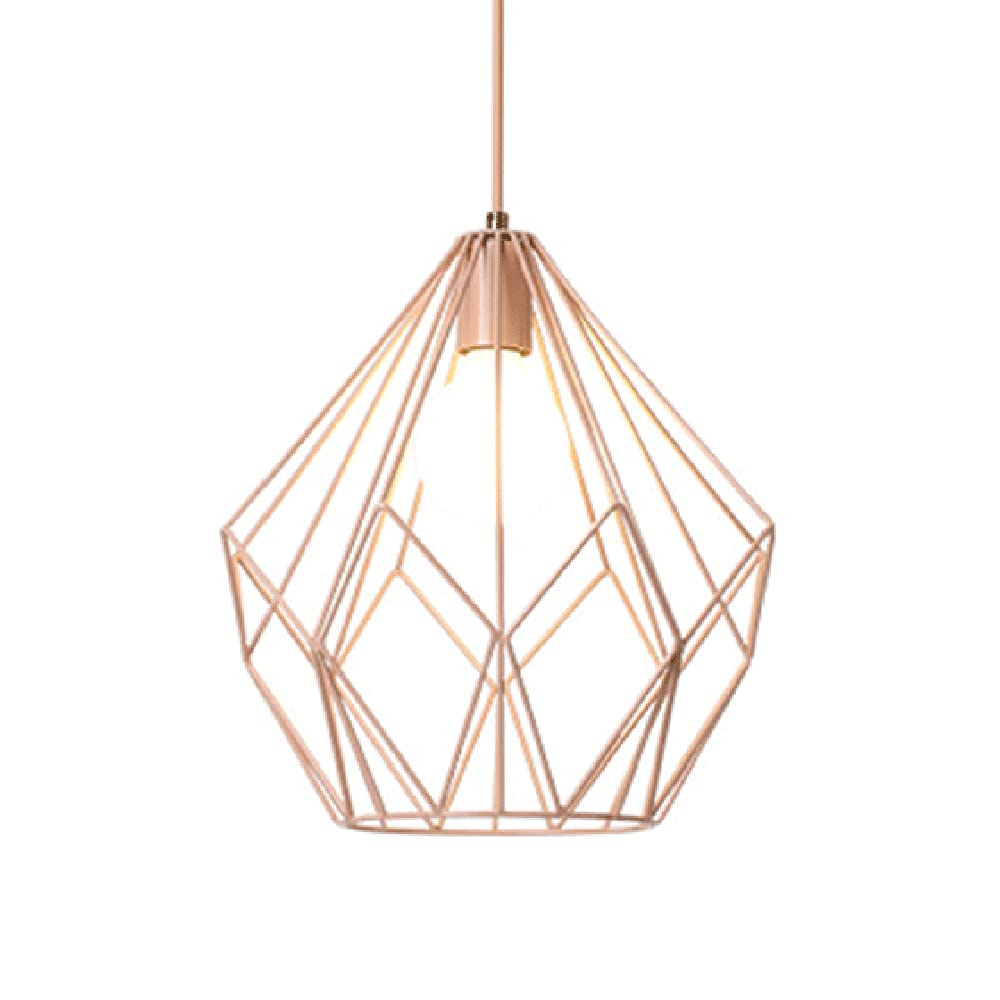 Lampe suspendue cage en métal macaron lustre scandinave réglable fer cuisine