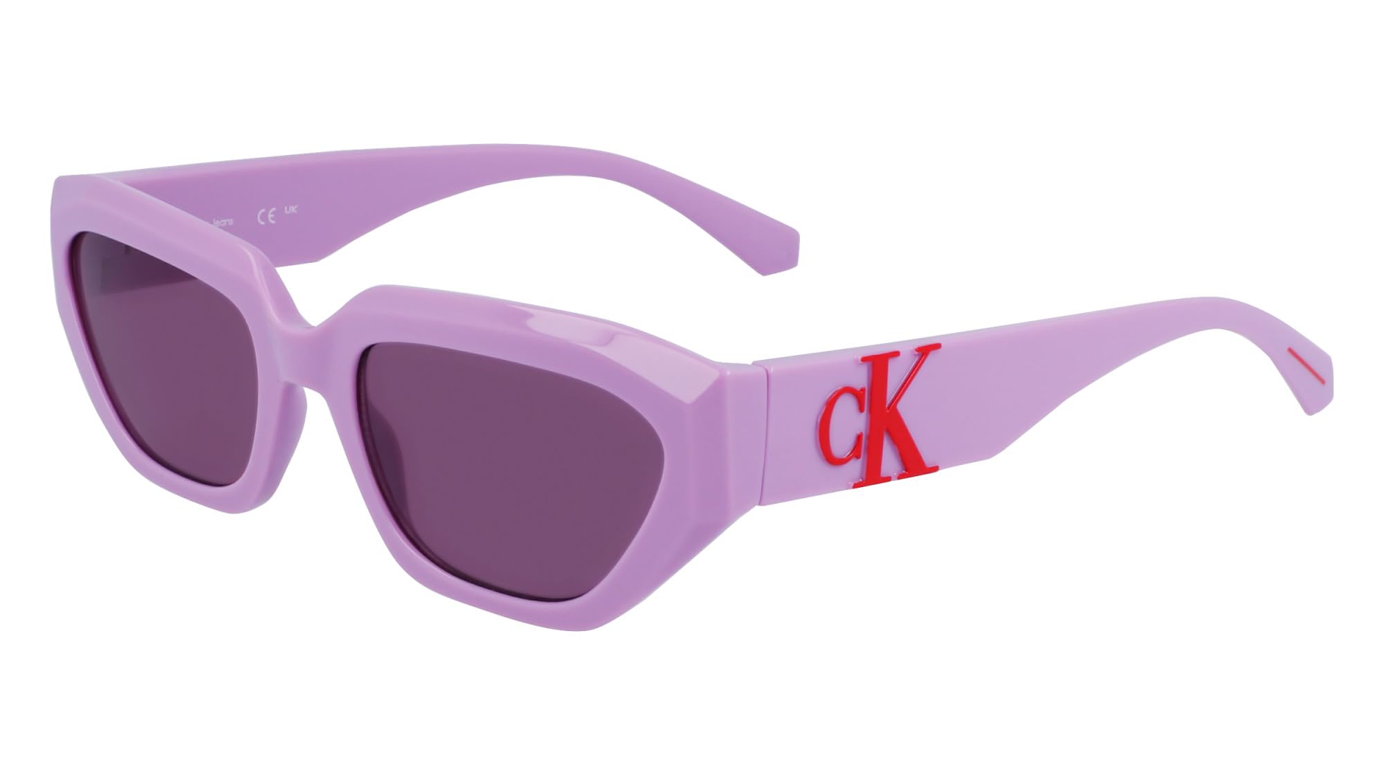 Calvin Klein Jeans CKJ23652S 540 Lilac Sunglasses Unisex Iniettato, Modified Rectangle, 54
