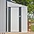 YOPTO 4×7 FT Outdoor Metal Storage Shed,Heavy-Duty Lean to Storage Shed with Lockable Door and Reinforced Beams,All Weather Waterproof Storage House W/2 Air Vents,for Backyard,Patio,Lawn,White