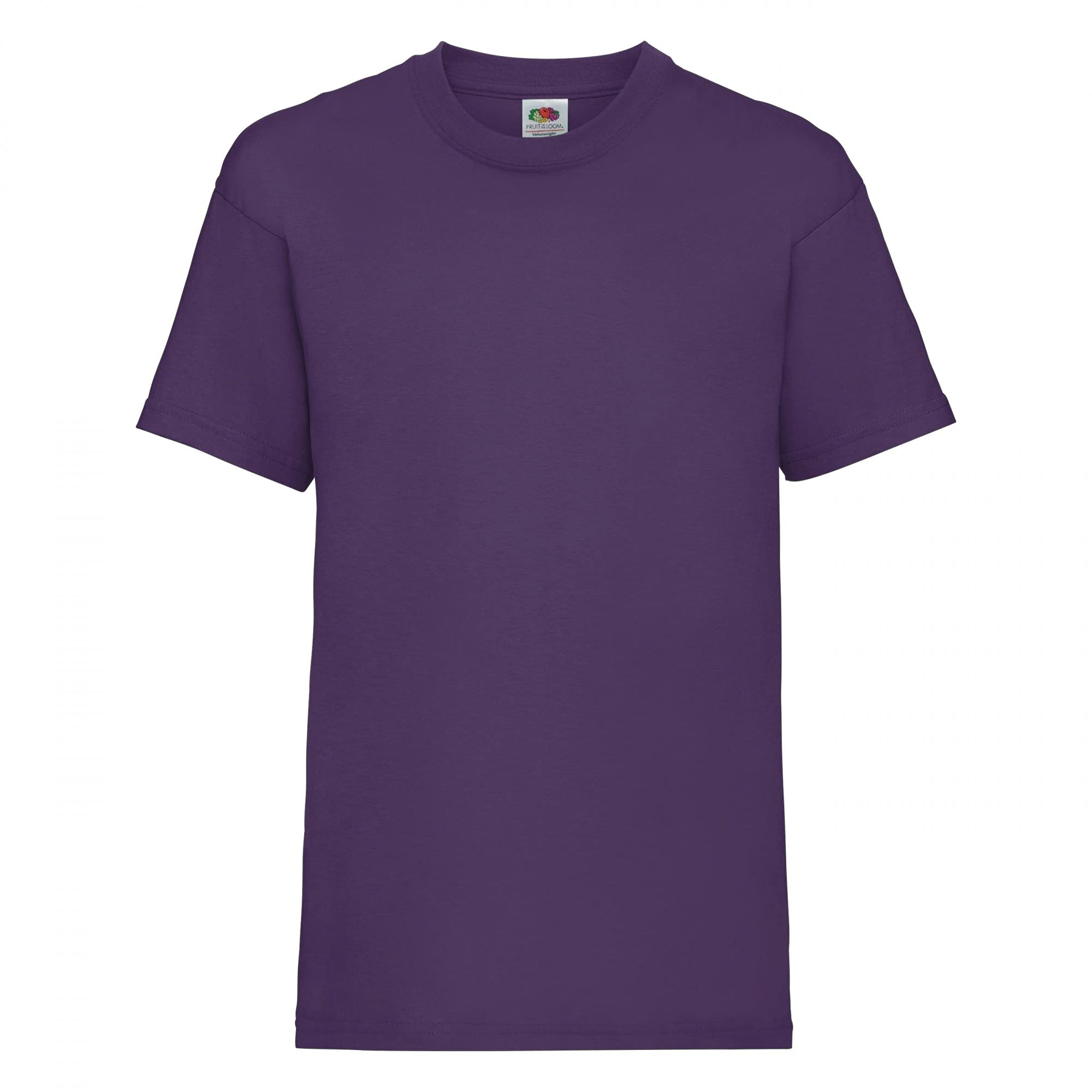 Fruit Of The Loom Purple - Short Sleeve T-Shirt - Children (Pack Of 2), 7-8 Years