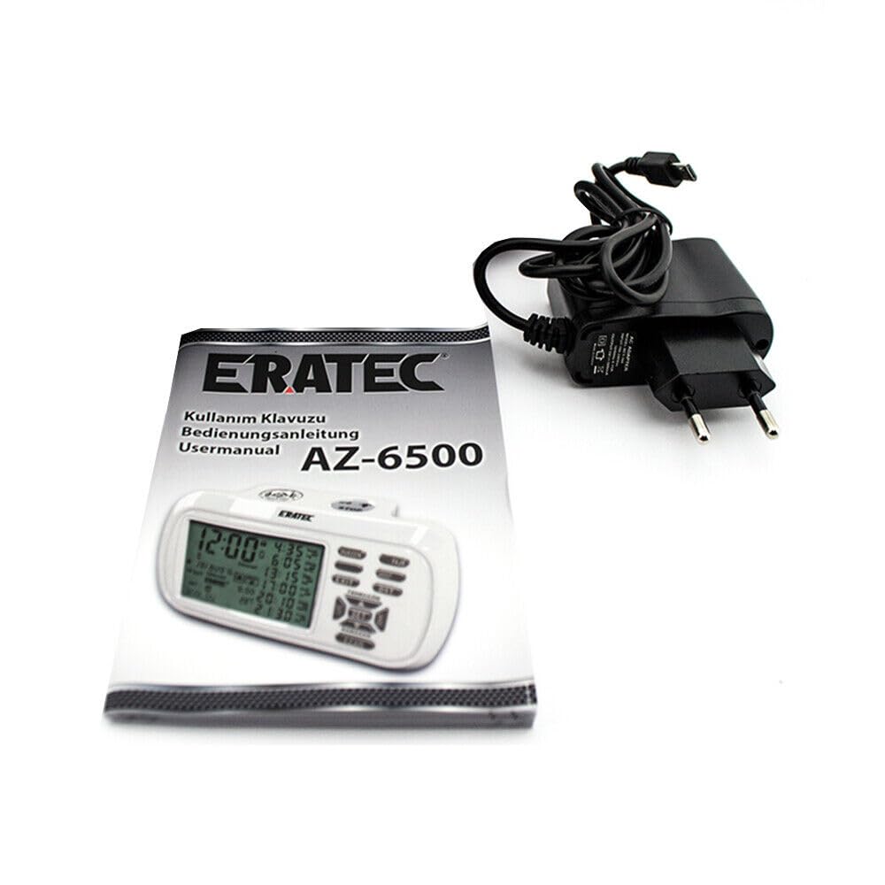 ERATEC AZ-6500 Ezan Saati Horloge de prière Azan (Argent)