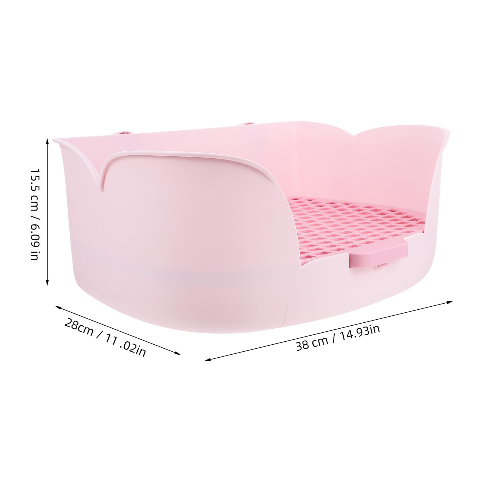 SHINEOFI Große Kaninchentoilette aus Abs mit Netzboden und Filtersockel Kleintierstreu Wc für Kaninchen Meerschweinchen Hamster und Frettchen Innenbereich