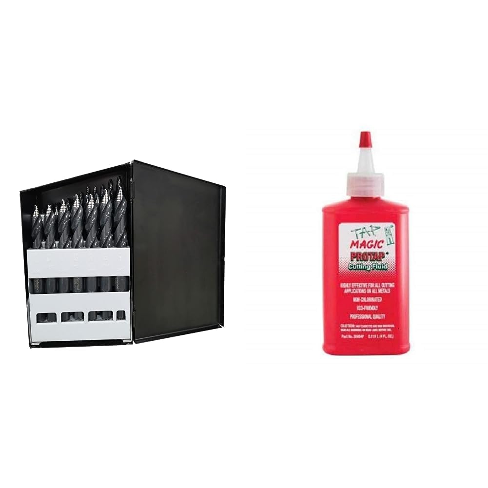 Astro Tools TS29 Onyx 29pc TurboStep Drill Bit Set and Tap Magic 30004P ProTap Cutting Fluid, 4 oz. Size