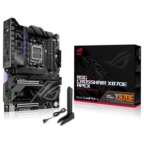 ASUS ROG CROSSHAIR X870E APEX Carte mère ATX Socket AM5 AMD X870E Chipset USB4 USB C 3.2 Gen2 USB 3.2 Gen 2 USB 3.2 Gen 1 USB C 3.2 Gen 2x2 Wi Fi 7 Bluetooth 5 Gigabit Ethernet... - vue 5
