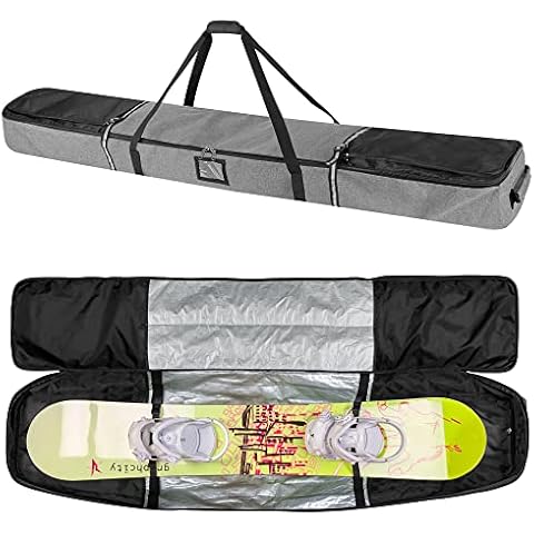 DSLEAF Padded Snowboard Bag for Air Travel, Ski Carry Bag Holds A Board or A Pair of Skis, Goggles, Gloves and Other Essentials Cover