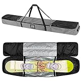 DSLEAF Snowboardtasche für Flugreisen, Skitragetasche für EIN Board oder EIN Paar Ski, Skibrille, Handschuhe und andere wichtige Dinge