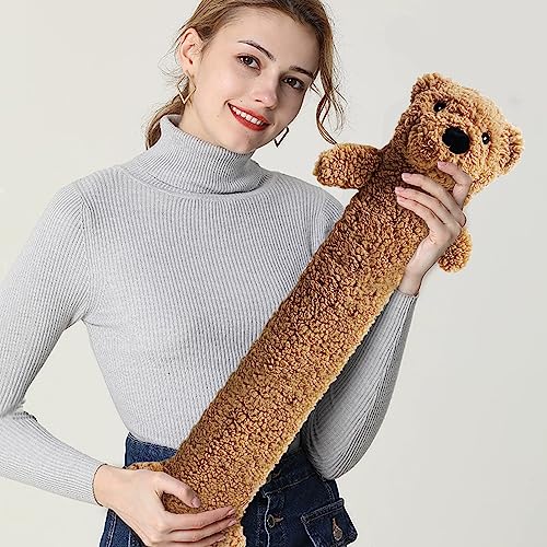 Bseical 2L Wärmflasche Lang Mit Weichem Bezug, Abnehmbare und Waschbare für Kinder, Premium wärmflaschenbezug, Wärmflasche Bär Weiches Plüsch Nettes, Geschenk (Bär)