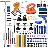 129pcs Dent Puller Kit, Paintless Dent Repair Kit for Dent Removal, Paintless Dent Removal Kit with T-Bar, Bridge Puller, Golden Lifter, Car Dent Puller Kit for Hail Damage Door Ding fridge