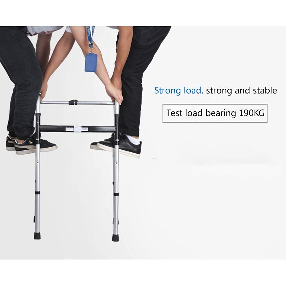 Ausilio per la deambulazione con rollator, Walker, Walker Standard Walkers 8-Velocità Regolazione Camminata Mobilità Ausilio Pieghevole Doppia Modalità Viaggio Riabilitazione Walker