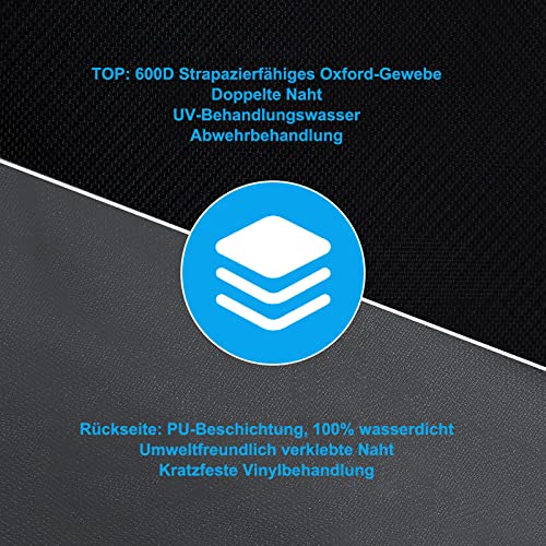 Faltgarage für Fahrradanhänger Universelle Hundeanhänger lastenanhänger Abdeckung wasserdicht Plane Abdeckhaube Frost und staubdicht 600D Oxford Regenschutz für Outdoor Fahrrad zubehör(140*88*92cm)
