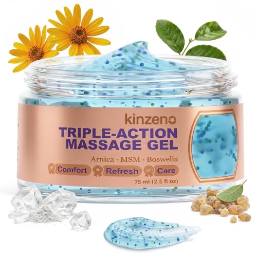 Kinzeno Triple Action Massage Gel 3.38 fl oz Cooling Muscle Rub Cream