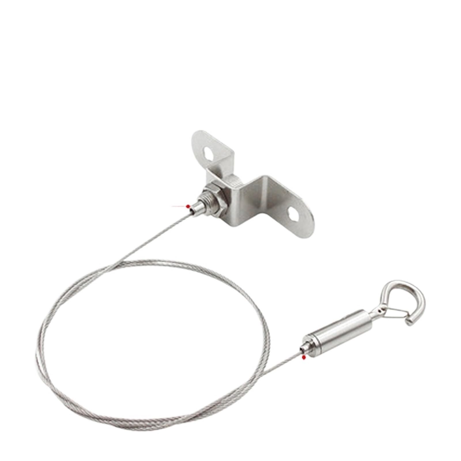 Dqzrtueca D Picture Hanging Wire Curtains, 1.5Mm Adjustable Picture Hanging Wire Stainless Steel Locking Retractable Fastening 0.5M-1M(,1M)