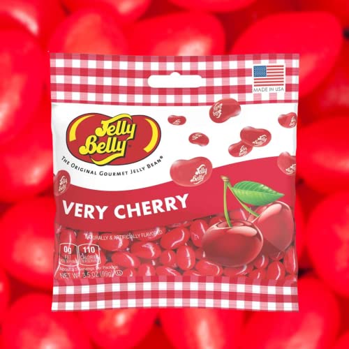 Red Jelly Beans Cherry Flavored Chewy Candies, Juicy Fruit Flavored Shareable Candy, On The Go Snack, Pack Of 3 #TOP6